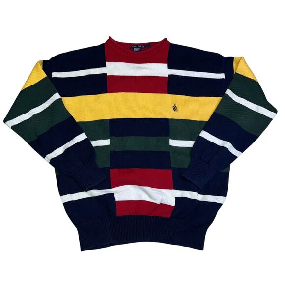 Nautica Other - Vintage Nautica Color Block Sweater Knit Stripe Sailboat Logo Size Large
